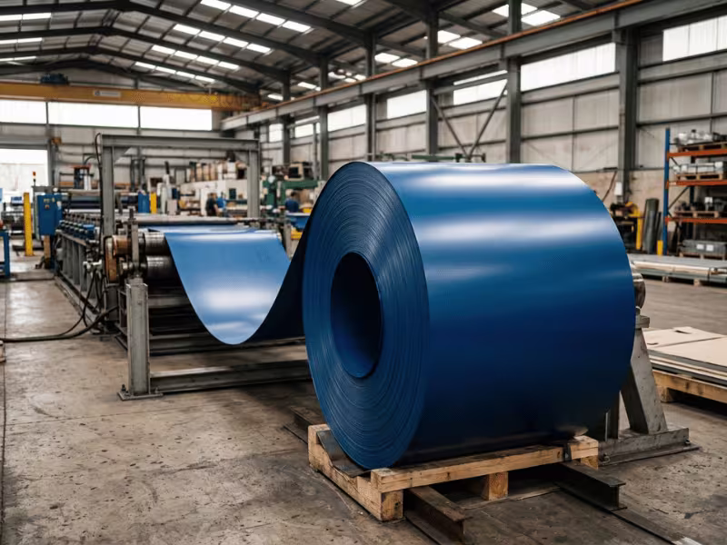 Solid blue color coated steel coil