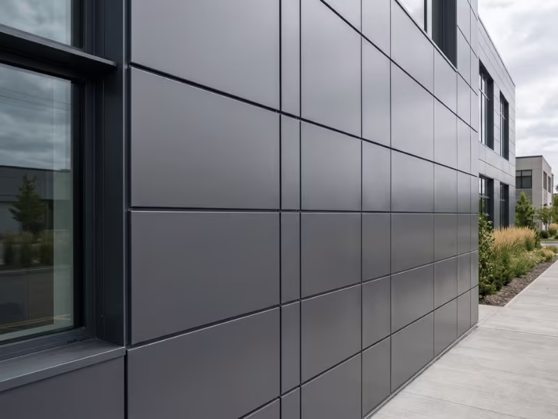 Solid color wall cladding