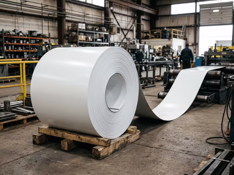 Solid white PCM steel coil