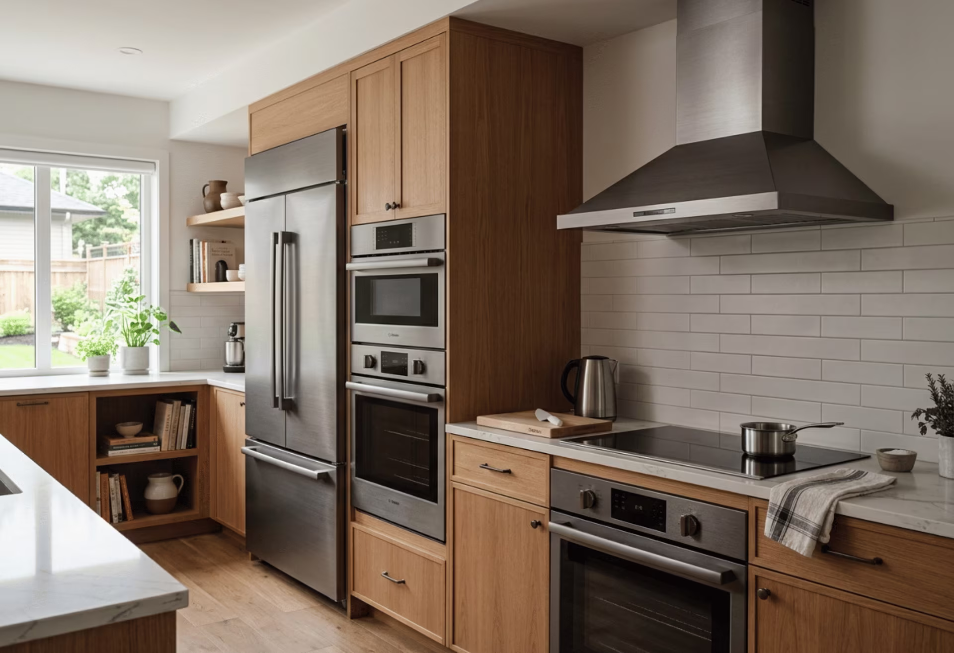 Stainless kitchen appliances