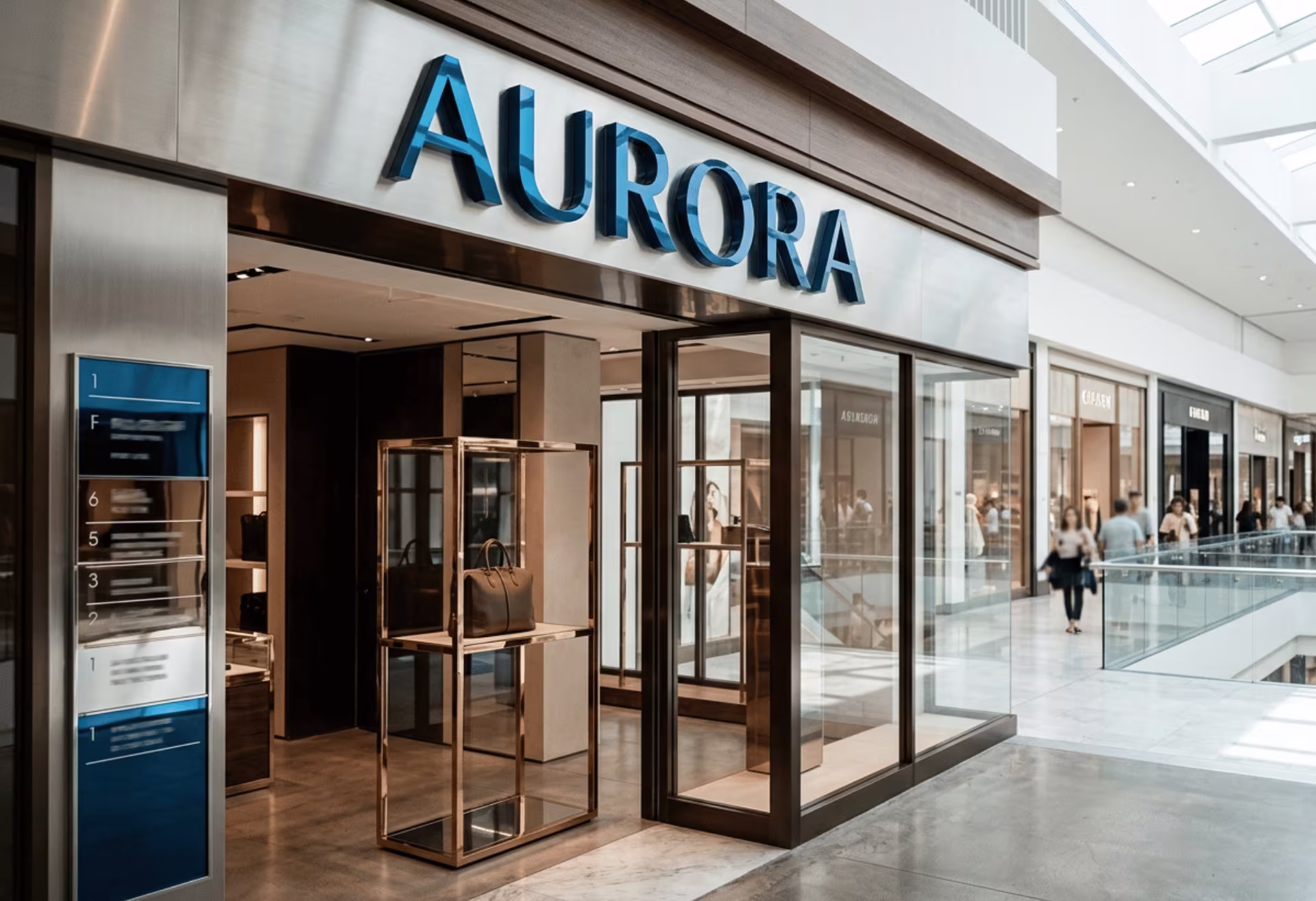 Stainless signage display