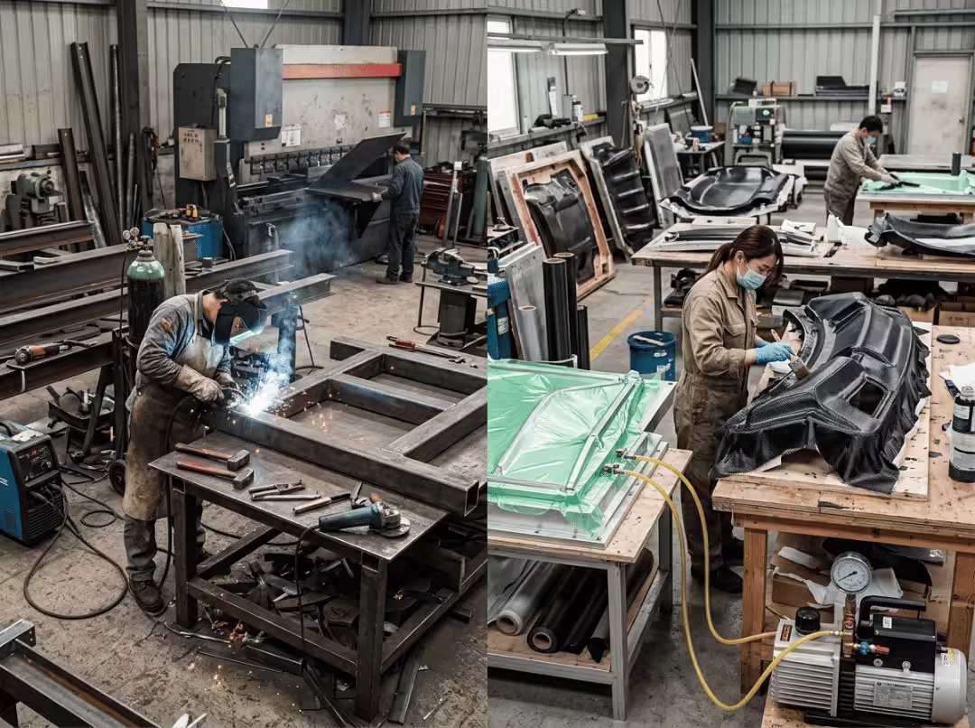 Steel and carbon fiber manufacturing Steel and carbon fiber manufacturing
