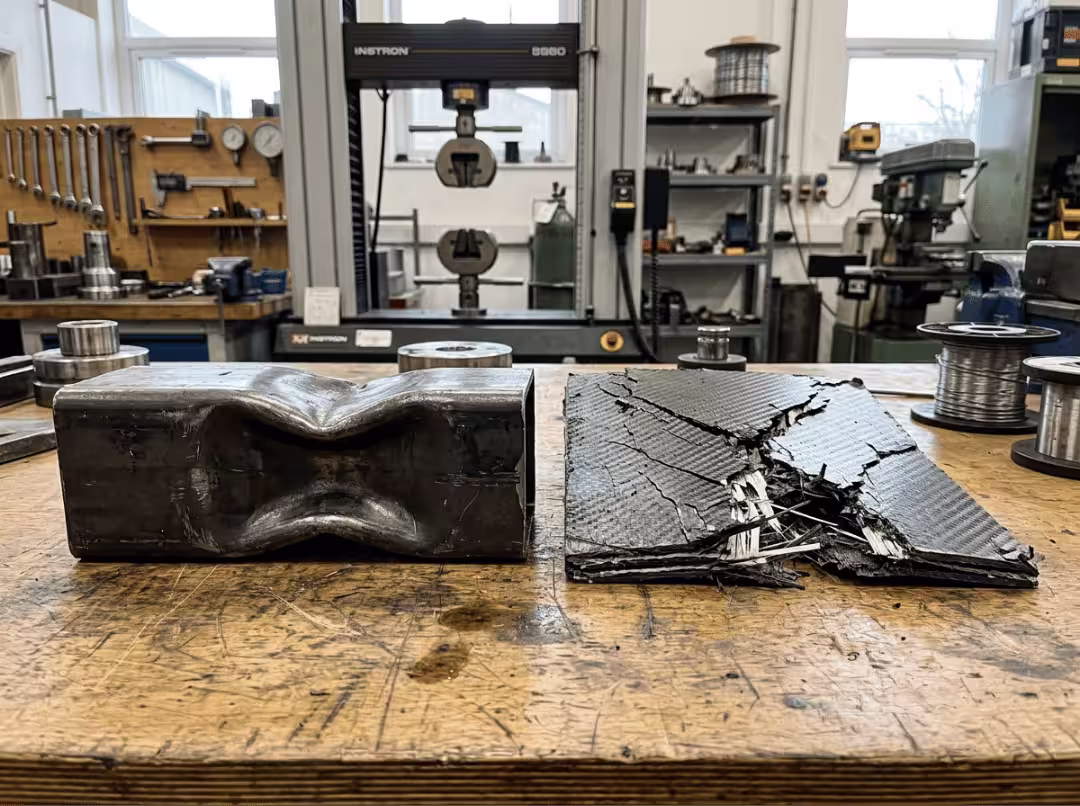Steel bending and carbon fiber cracking Steel bending and carbon fiber cracking