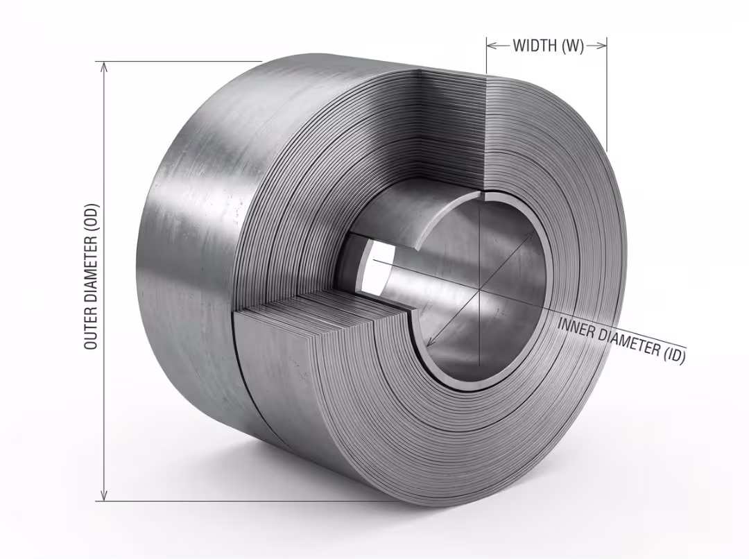 Steel coil OD ID width Steel coil OD ID width