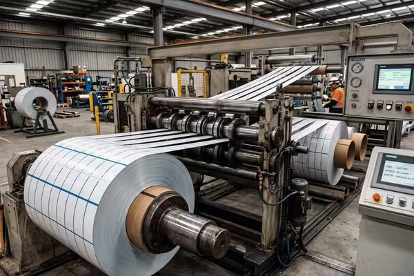 Steel coil slitting
