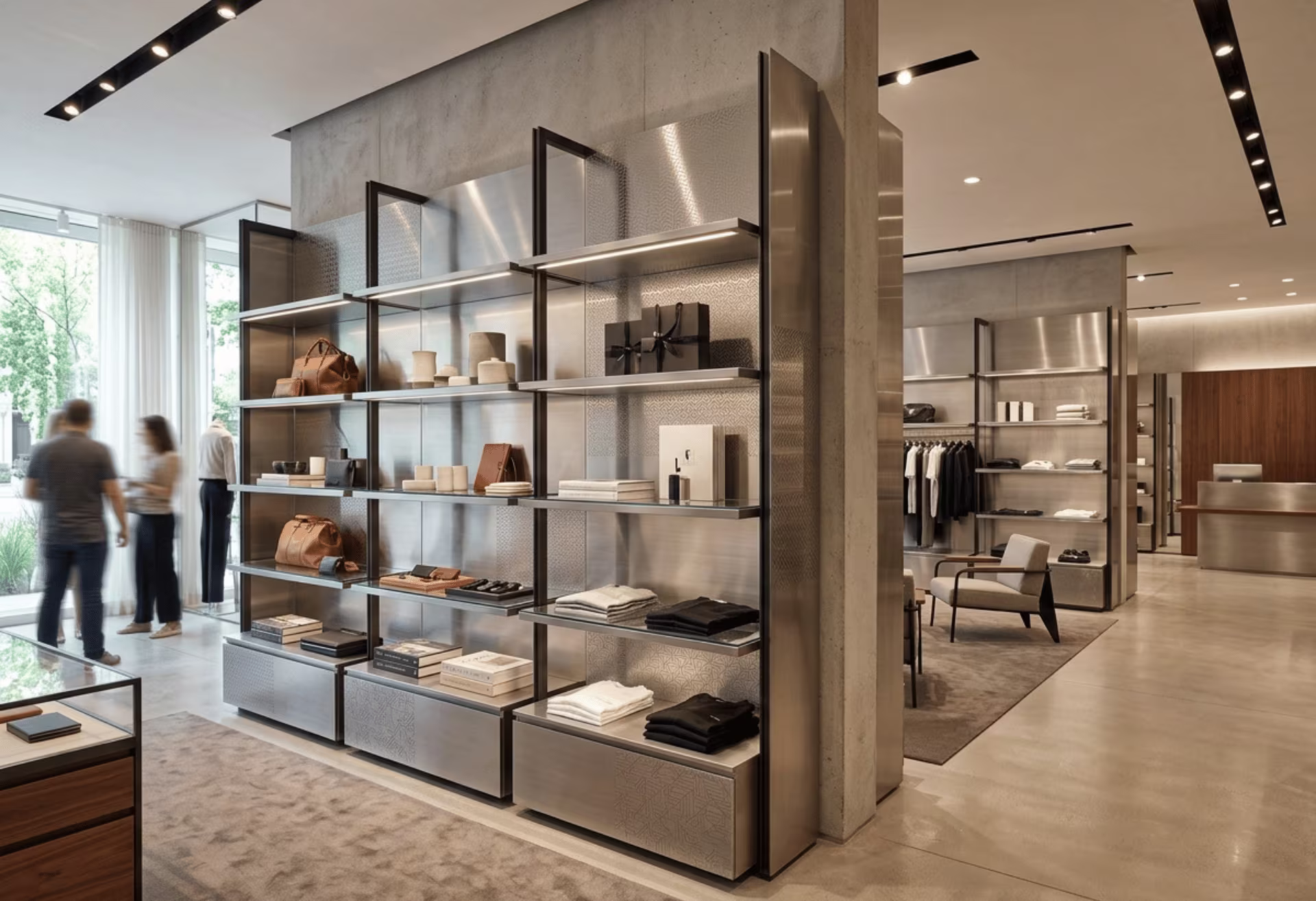 Steel display fixtures