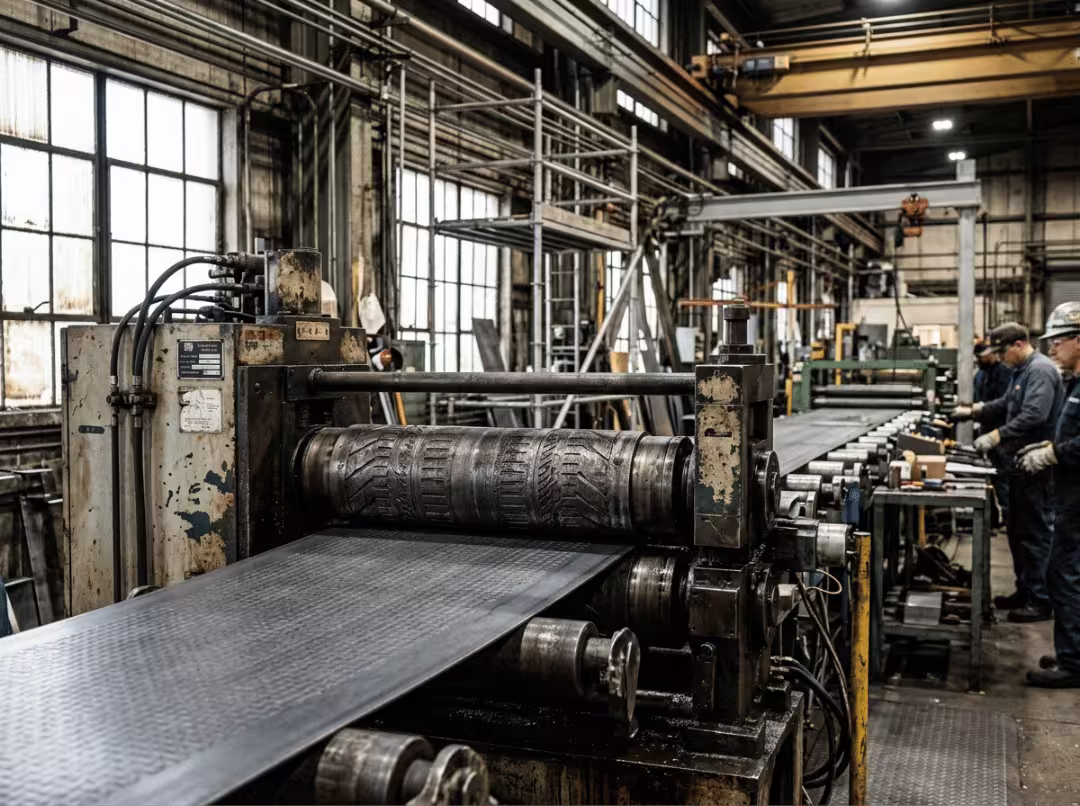 Steel embossing production line Steel embossing production line