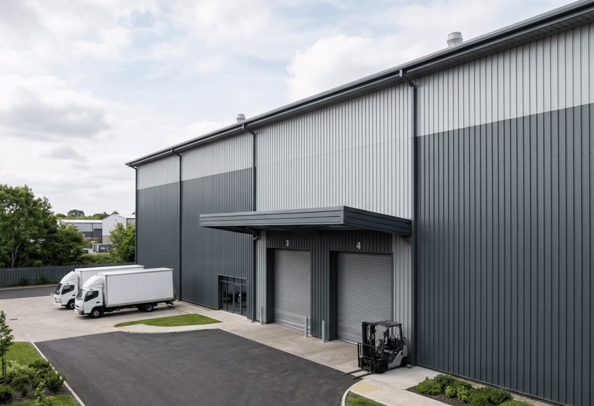 Warehouse wall cladding