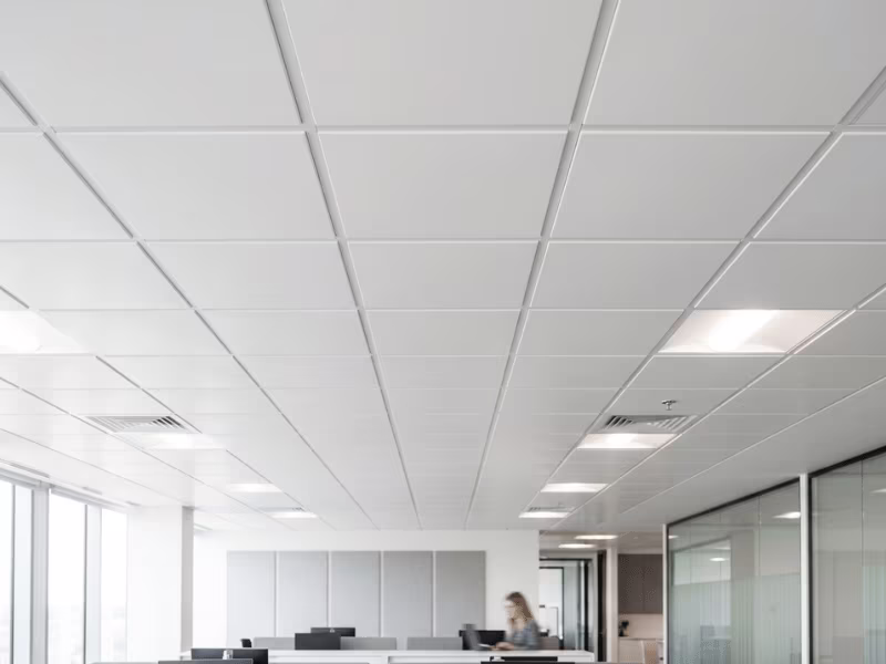White ceiling panels