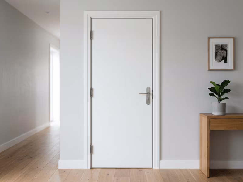 White interior steel door