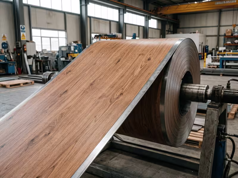 Wood grain PVC steel coil