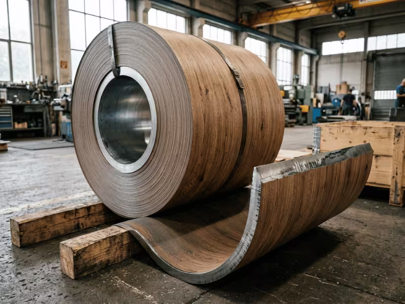 Wood grain film VCM steel coil