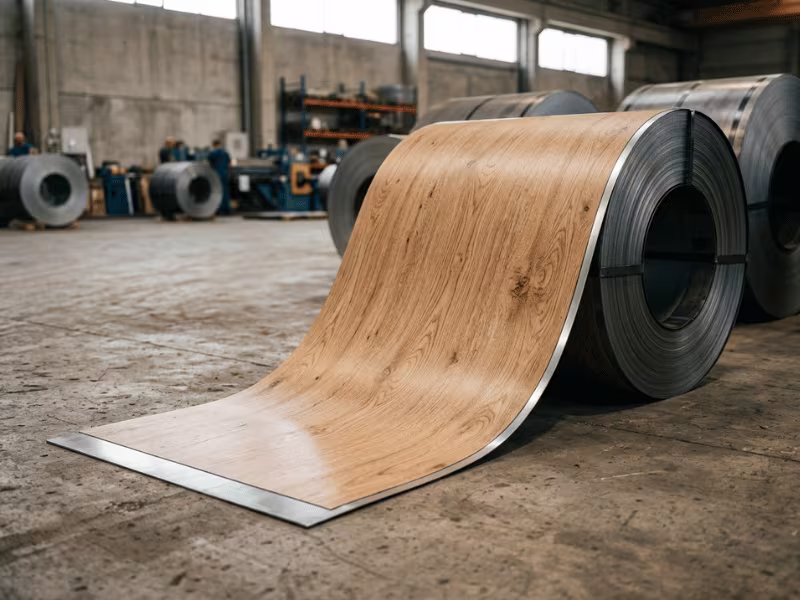 Wood grain print PPAL steel coil