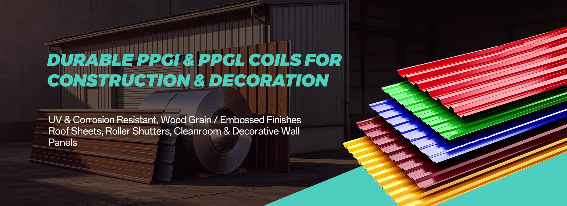 PPGI and PPGL coils for construction and decoration banner