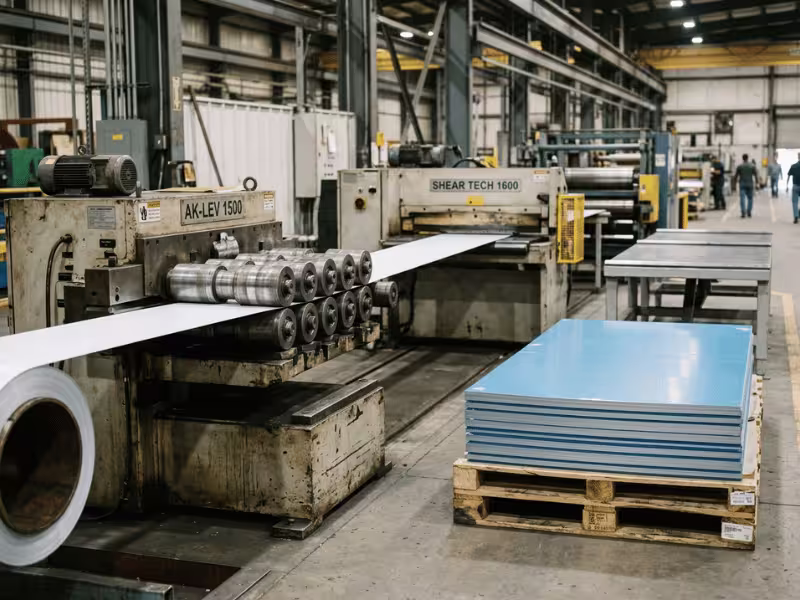 Cut to length line levelling and shearing coated steel sheets Cut to length line levelling and shearing coated steel sheets